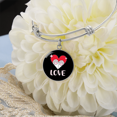 thumbnail image 4 of Heart Paws Love Cat Bracelet Stainless Steel or 18k Gold Circle Bangle, 4 of 7