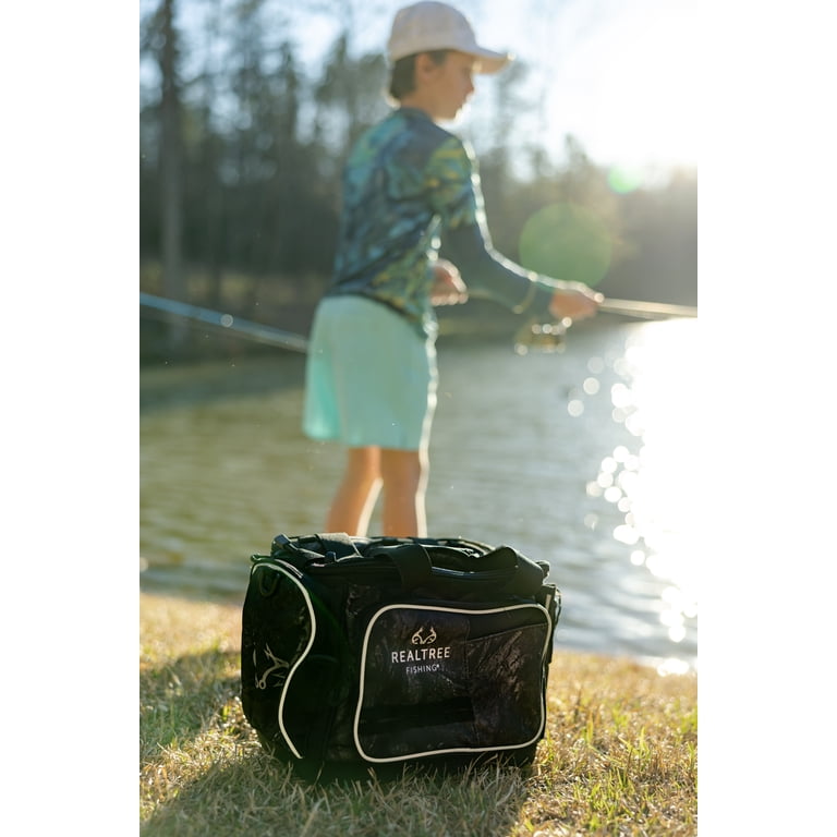 Realtree Fishing Tackle Bag with 3 Utility Boxes, Medium