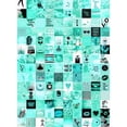 thumbnail image 3 of Idea4wall 4pcs Soothing Aqua Inspirational Calming Tones with Uplifting Wall Murals, Removable Self-Adhesive Stick Wallpaper Large Wall Stickers for Home Decorative, 96"x108", 3 of 5