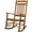1 Pack, Natural W/O Table, variant on Kozyard Patio Rockers High Back Slat Rocking Chair, Solid Wood Outdoor Rocking Chair Set of 2, Black