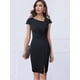 thumbnail image 4 of Nice-forever-vestido ceñido de verano para mujer, elegante vestido liso con abertura frontal para oficina, Formal, Vintage, ajustado, B700, 4 of 7