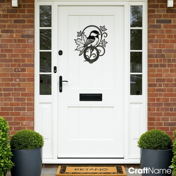 Craftnamesign Bird Metal Door Knocker, Unique Door Hardware, Front Door Decor, Gift for Mom