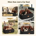 thumbnail image 6 of Large Dog Car Seat, DOMIPET Elevated Pet Car Seat for Dogs up to 55kg, Detachable & Washable Car Dog Bed with Storage Pockets, 6 of 7