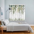 thumbnail image 4 of Green Eucalyptus Leaves Kitchen Curtains 84 Inch Length, Summer Botanical Weeping Grommet Top Bedroom Living Room Curtains, Light Filtering Cafe Curtain Drapes 2 Panels Set 104''x84'', 4 of 9