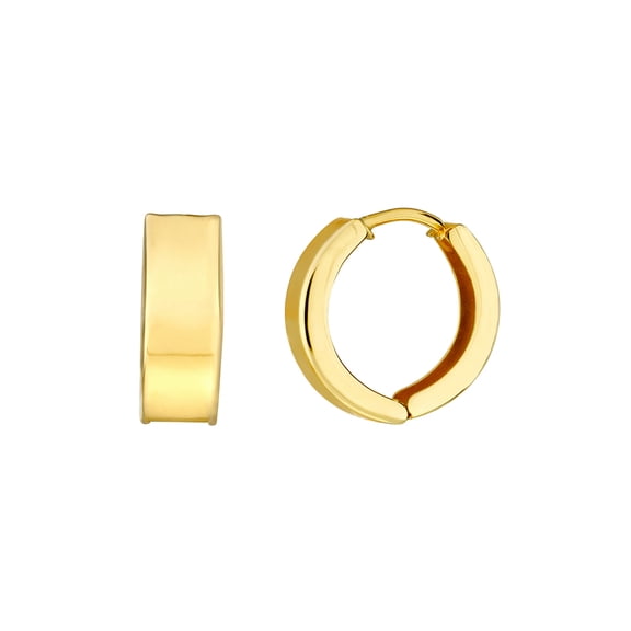 10k Yellow Gold High Polished Round Hoop Earrings Hoop Earring for Women