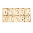 thumbnail image 1 of Luzkey 2x50 Count Wooden Numbers 0 to 9 Early Learning Displays Gift Wood Color 2 Pcs, 1 of 8