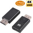 thumbnail image 2 of 4K DisplayPort to HDMI Adapter 2 Pack,Guamar Display Port to HDMI (Monitor) Converter,DP Male to HDMI Female Connectors Gold-Plated for HP Laptop,PC,Computer,HDTV, Projector, Desktop, 2 of 6