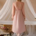 thumbnail image 5 of Kureaily Ladies Can Wear Long Casual Nightgown Home Wear With Net Lace And Breast Pads Sleepwear Pajama Dress, 5 of 6