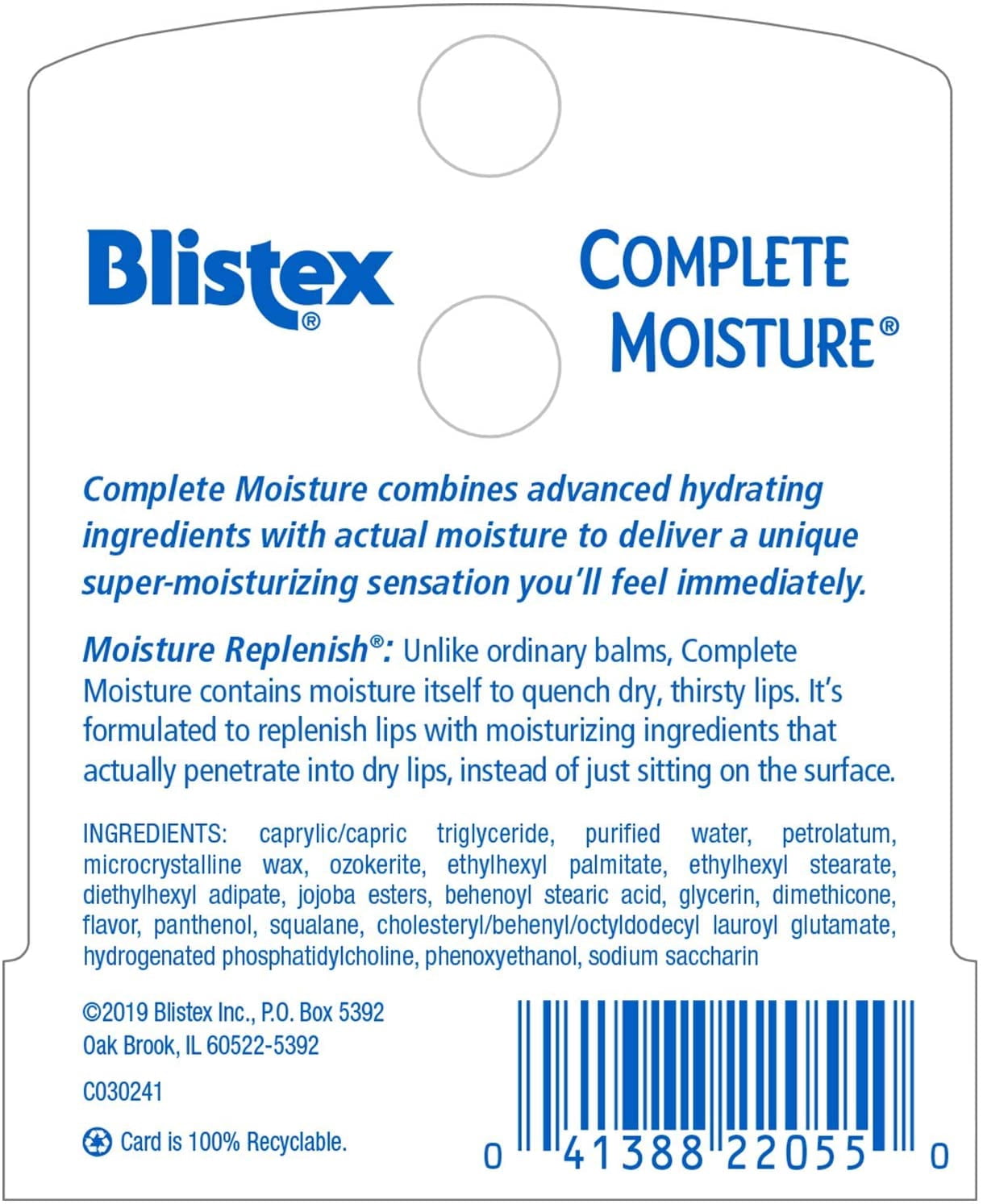 Blistex Complete Moisture Lip Protectant 0.15 oz (Pack of 12)