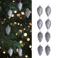 thumbnail image 6 of 8Pcs Cone Ornaments Christmas Decoration Xmas Tree Pendant Decorations for Thanksgiving Outdoor Party Living Room Winter Gray, 6 of 9