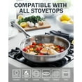 thumbnail image 4 of Cooks Standard Frying Pan Stainless Steel, 8-Inch Multi-Ply Clad wok Stir Fry Pan Kitchen Skillet, Silver, 4 of 7