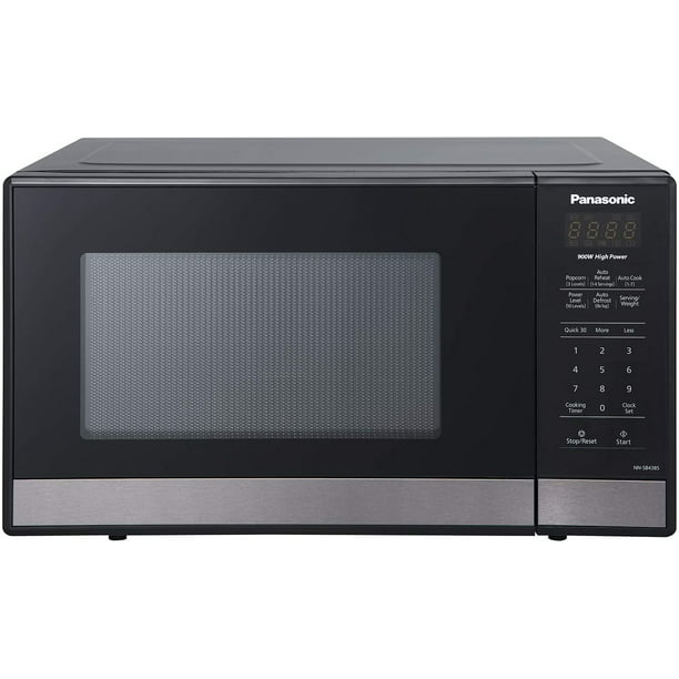 Panasonic NN-SB438S Compact Microwave Oven, 0.9 cft, Black 