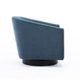 thumbnail image 4 of Comfort Pointe Geneva Cadet Blue Wood Base Swivel Chair, 4 of 7