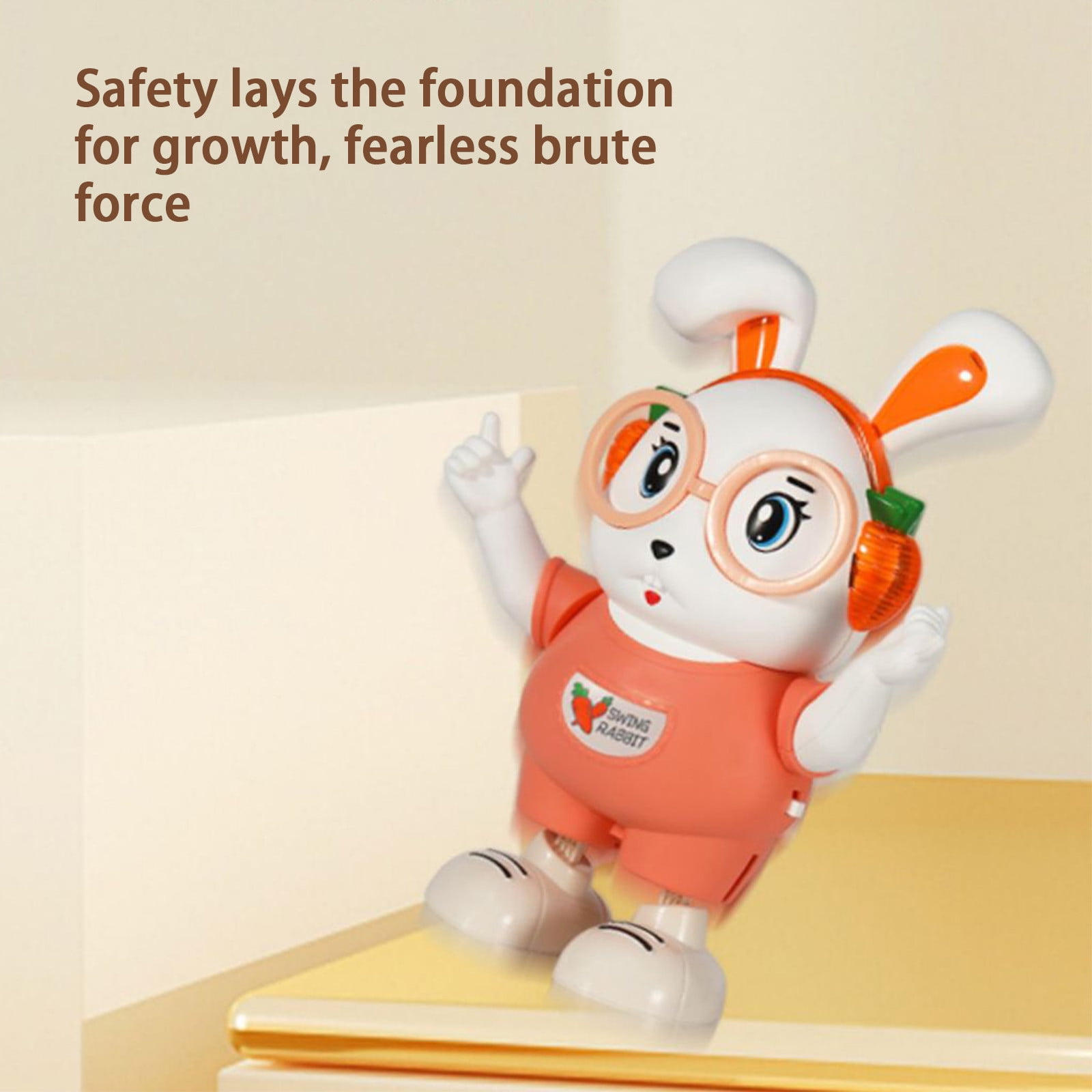 SPOORYYO Dancing Singing Bunny Robot Toy with Light Music and Interactive Play