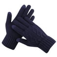 thumbnail image 2 of Charella Winter Touchscreen Gloves for Men Casual Stretch Thick Kinitted Windproof Gloves Five-Finger Gloves, 2 of 3