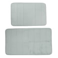 thumbnail image 1 of Alfombrillas de baño de espuma viscoelástica Unique Bargains 2 uds. antideslizantes gris 40x60cm + 50x80cm, 1 of 7