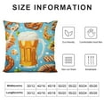thumbnail image 5 of GOSMITH  Oktoberfest Decorative Throw Pillow Covers,Beer Hat Meat Sausages Gingerbread Black Yellow Red Lattice Decor Outdoor German Oktoberfest Pillow Cases for Home Couch, 5 of 5