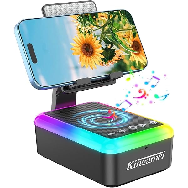 wonima11 Gift for Women & Men | 3-in-1 Bluetooth Speaker, Cell Phone Stand & Portable Wireless Lanyard with Light | Unique Birthday Gift for Dad, Mom, Husband | Cool Tech Gadget