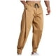 thumbnail image 3 of Pantalones largos de moda para hombre, casuales, de color sólido, con bolsillos y cintura elástica, pantalones cargo casuales para hombre., 3 of 5