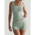 thumbnail image 2 of Women'S Slim Fit Sports Shorts Set Sleeveless Top and Shorts Bean Green XL, 2 of 6