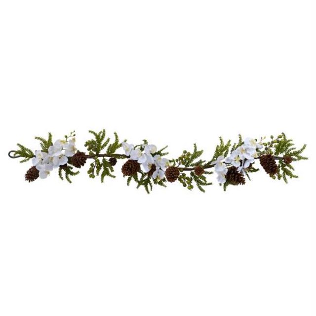 60” Orchidée Phalaenopsis et Guirlande de Pin