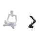 thumbnail image 5 of Figura de pensador abstracto,Estatua de pensador abstracto,decoración para el hogar,Estatua de escalera,Estatua de escalera con libros para escalar,decoración artística,Escultura de escalera, 5 of 8