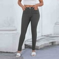 thumbnail image 2 of JGNGSHN Women's Butt Lift Skinny Jeans Stretchy Slim Small Leg Solid Denim Pants, 2 of 5
