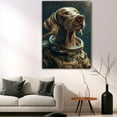 thumbnail image 2 of Cute Space Suit Dog Art Print, Weimaraner Dog Poster Decorative Painting, Astronaut Space Dog Canvas Wall Art Living Room Posters Bedroom Painting, 2 of 6