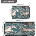 thumbnail image 3 of GZHJMY Kitchen Rugs 2 Piece Waterproof Non Slip Kitchen Mat Horses and Flowers Kitchen Rug Set for Sink Office Kitchen Cafe, 19.7"x47.2"+19.7"x27.6" Carpet Runner, 3 of 7