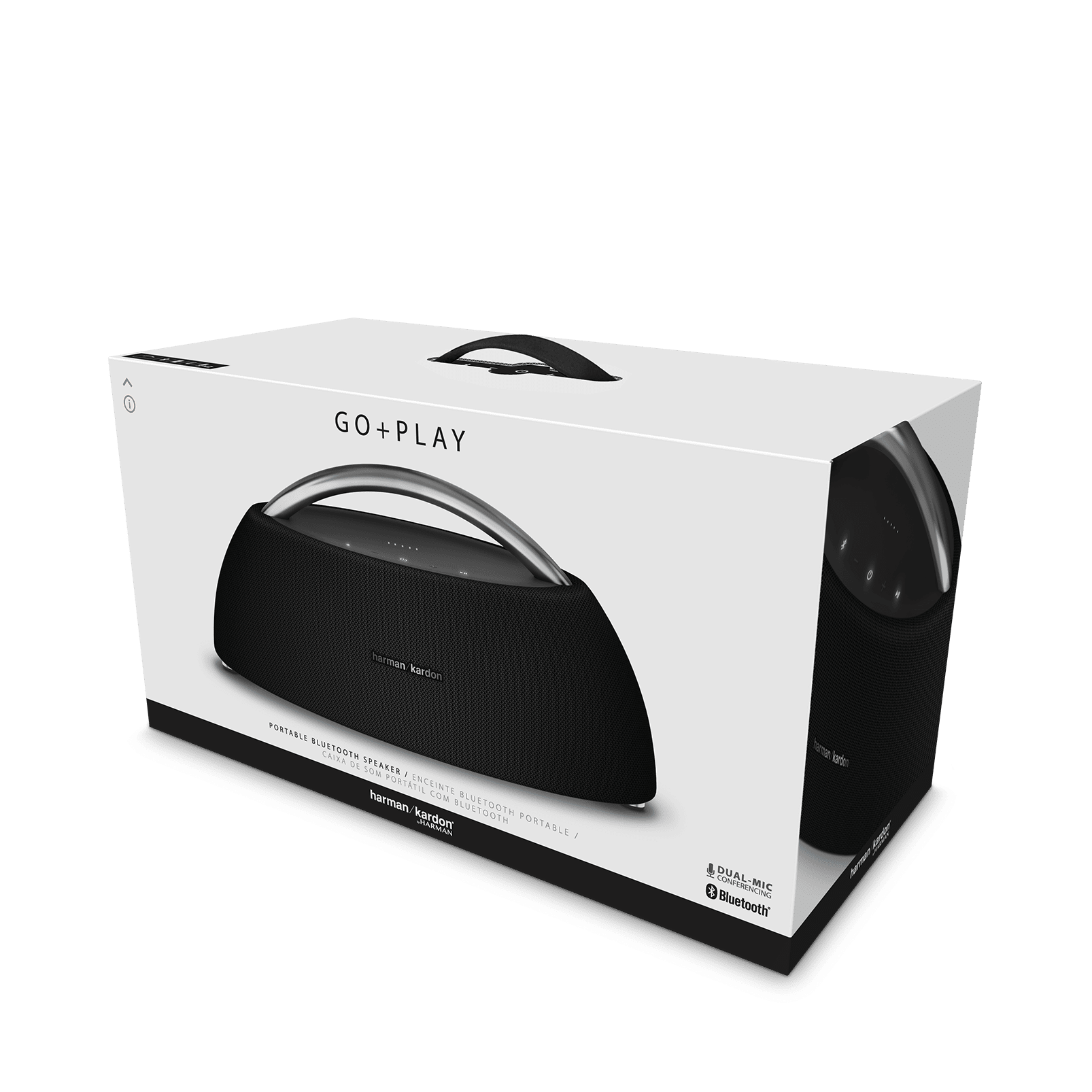 Feat Evolueren Anekdote Harman Kardon Go + Play Portable Bluetooth Speaker with Rechargeable  Battery and Dual Microphone, Black - Walmart.com
