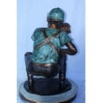 thumbnail image 6 of Nifao Baseball Catcher bronze statue, Dynamic Sports Decor – Home Decor Sculpture, 26"L x 23"W x 34"H, 6 of 9