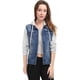 thumbnail image 3 of Día de San Patricio Chaqueta Vaquera Con Capucha Y Cordones En Capas Para Mujer Con Bolsillos Azul oscuro XXL, 3 of 5