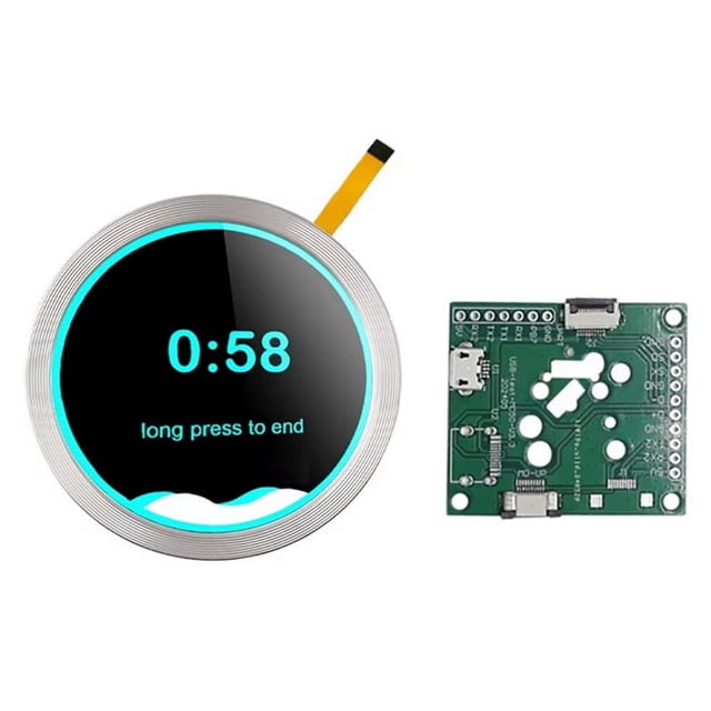 Smart Home ESP32 S3 Development Board WiFi Bluetooth 2.1 Inch 480x480 Round Push Knob IPS LCD TFT Display Module, Silver