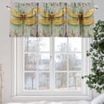 thumbnail image 5 of Modern Oil Painting Valances for Windows, 42 x 12in, Retro Yellow Dragonfly Rod Pocket Kitchen Valance Curtain Light Filtering Window Treatments for Living Room Bedroom, 1 Panel, 5 of 7
