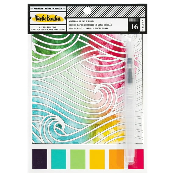 Vicki Boutin Mixed Media Paper Pad 6"X8" 16/Pkg-Watercolor