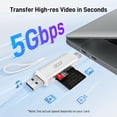 thumbnail image 2 of SD Card Reader Acer USB C Dual Slots USB 3.0 Type C Silver, 2 of 9