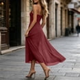 thumbnail image 6 of QUNYINEY Red Dresses for Women Summer Sleeveless A Line Midi Sundress Flowy Crew Neck Chiffon Casual Loose Fit Dresses, 6 of 6