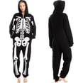 thumbnail image 3 of Joyfy Skeleton Costume for Adult Unisex Zip-Up Hooded Jumpsuit Pajama for Halloween Party Cosplay and Themed Events, 3 of 9