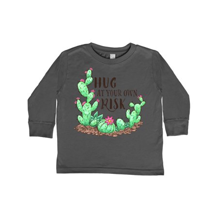 

Inktastic Hug At Your Own Risk Cacti and Succulents Gift Toddler Boy or Toddler Girl Long Sleeve T-Shirt