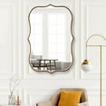 thumbnail image 2 of Vintage Gold Mirrors Wall Decorative Anqitue Bronze Wall Mirror Asymmetrical Mirror Decorative  Mirrors, 2 of 8
