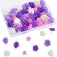thumbnail image 1 of 40pcs Purple Flower Push Pins, Multicolor Push Pins Cute Decorative Push Pins Gradient Flower Push Pins For Cork Board Bulletin Board Photo Map Office, 1 of 5