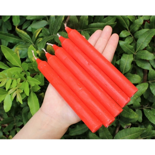 Lot of 5 x 6" Taper Candles RED (Spell Candles Altar Ritual Household