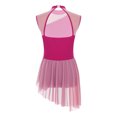 thumbnail image 3 of Alvivi Kids Girls Sparkle Rhinestone Gymnastics Leotards Lyrical Dance Dress Performance Costume Hot Pink 14, 3 of 6