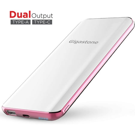 Gigastone Portable Charger 10,000 mAh PD 3.0 Power Bank 3.0 USB - External Battery Compatible with all smartphone Apple iPhone Samsung Nintendo Tablet and many more - White