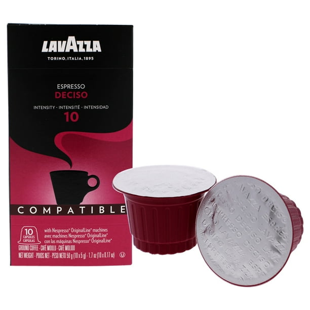 Espresso deciso cápsulas de café molido de Lavazza para unisex - 10 x 0.17 oz de café Lavazza Lavazza
