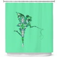 thumbnail image 1 of Shower Curtains 70" x 93" from DiaNoche Designs by Susie Kunzelman - Fairy Flowers Aqua Green, 1 of 1