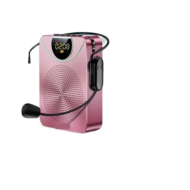 Wireless Clock Megaphone Voice Amplifier Teacher Guide Microphone Speaker 5W Support TF Card U Disk Connection ,Easy to Use