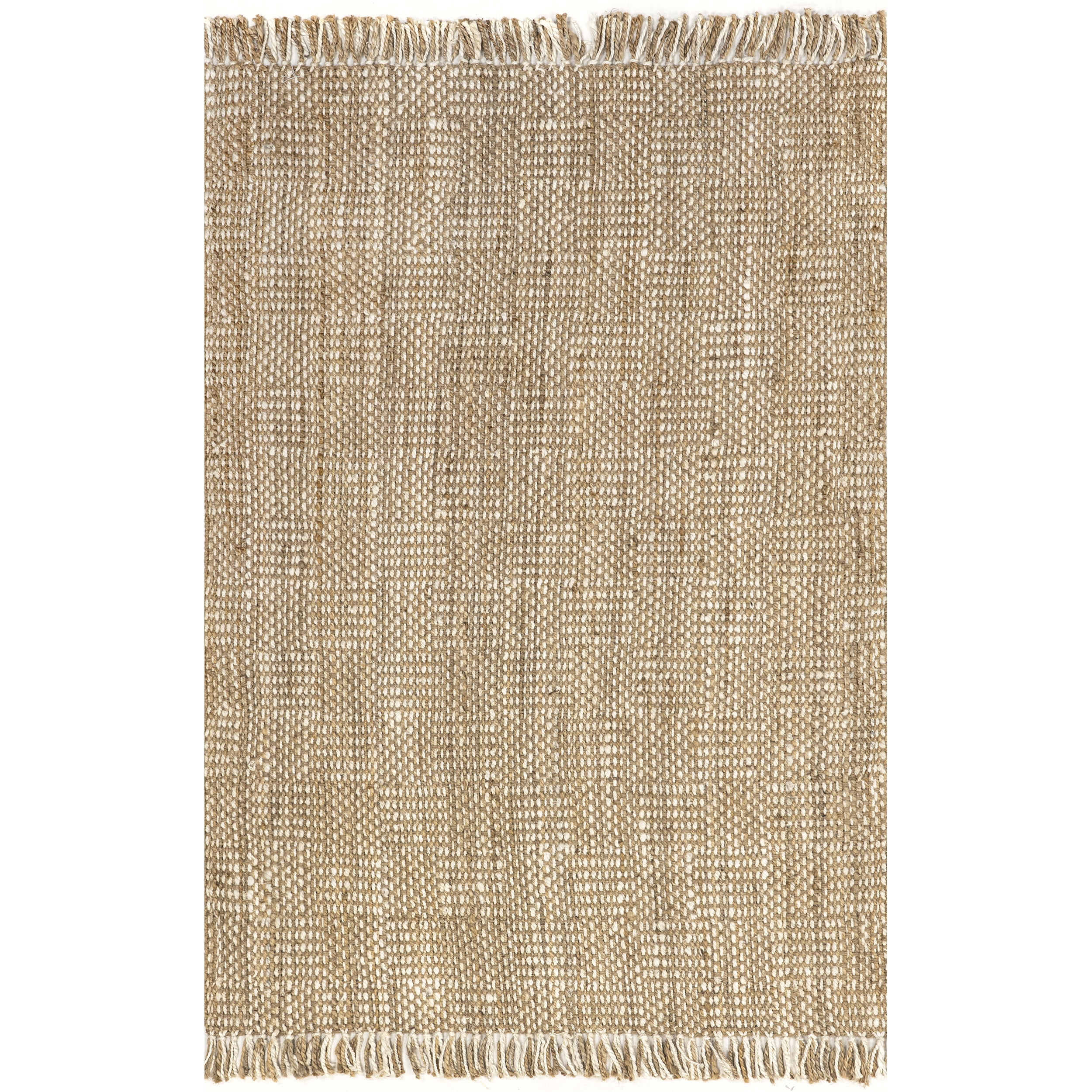 nuLOOM Suchin Casual Woven Jute Tassel Area Rug, 5' x 8', Natural