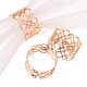 thumbnail image 4 of Anillos de servilleta de metal hueco en color oro rosa, 12 paquetes para la mesa de cena, 4 of 6