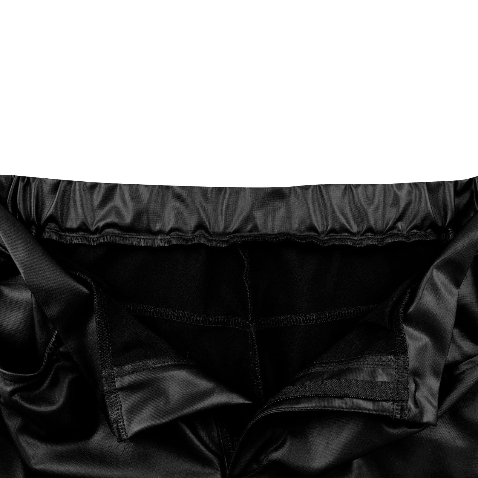 Moxiu Women's Faux Leather Straight Leg Trousers Button Elastic High Waisted Loose Casual Pants for Party Club Date Night Black,S